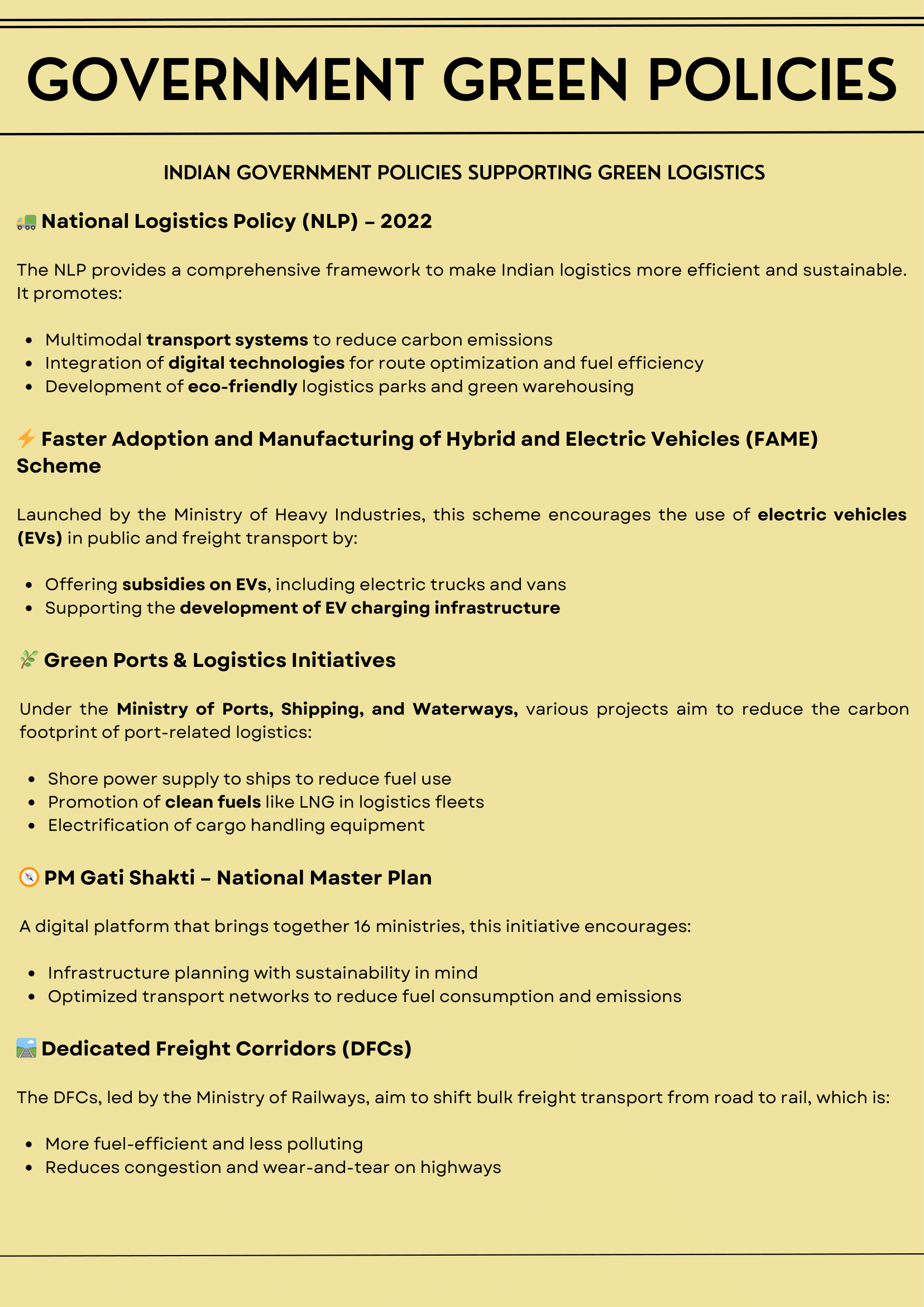 Government Green Policies