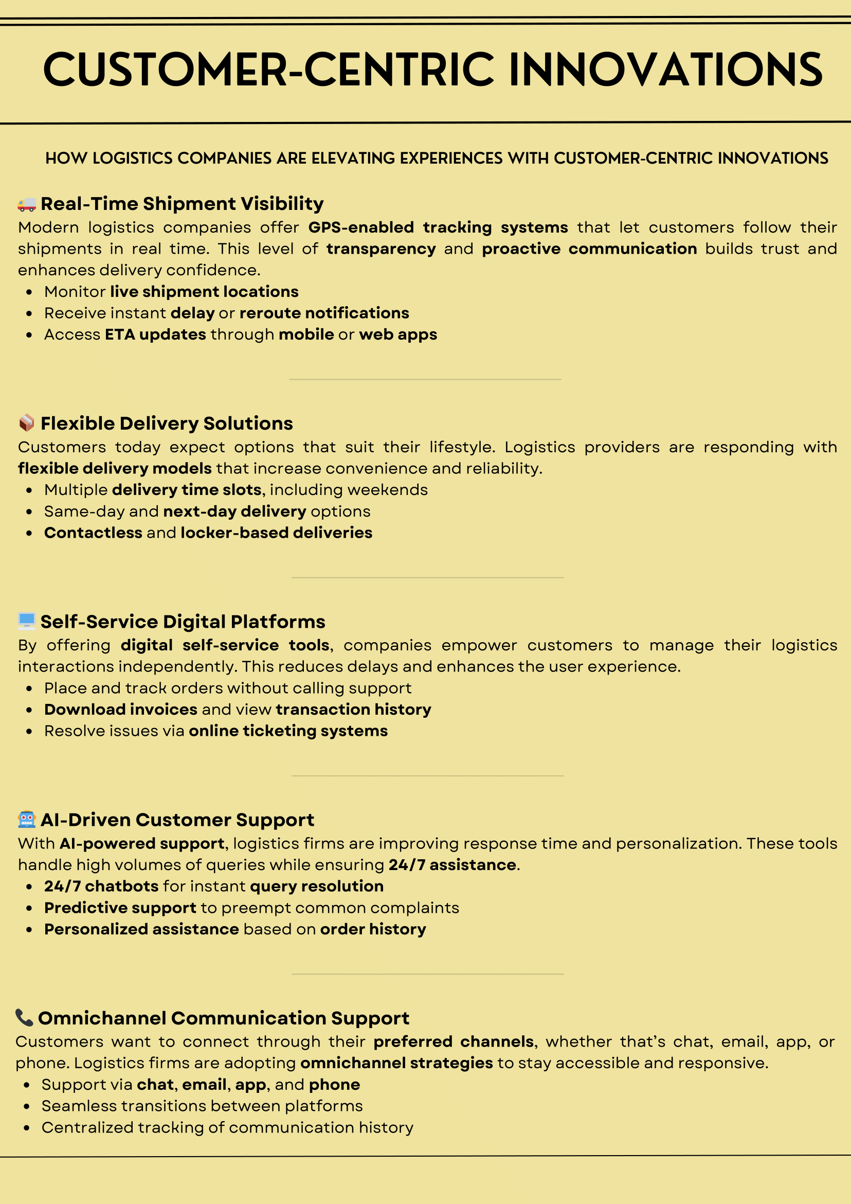 Customer-Centric Innovations